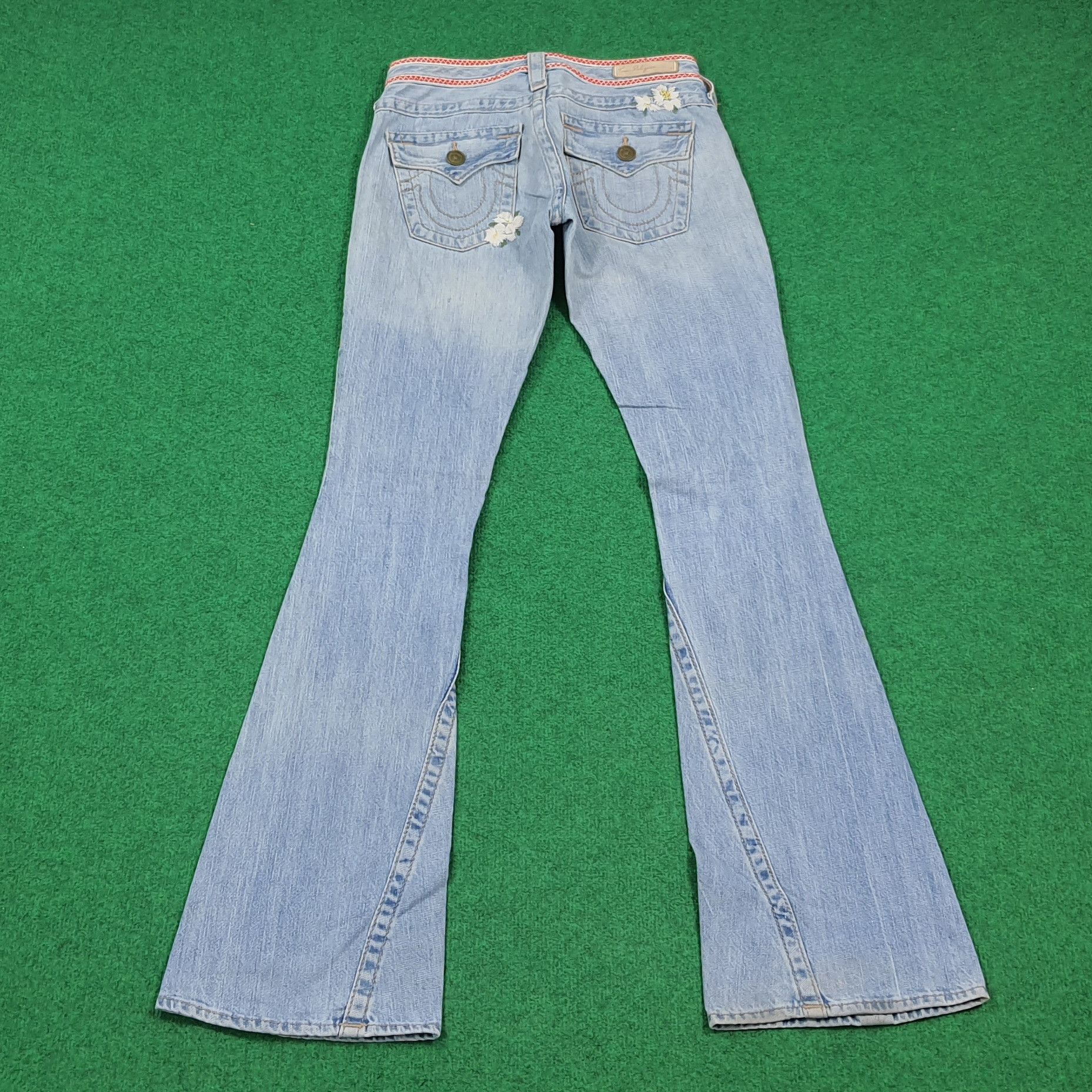 True Religion Vintage True Religion JOEY Floral Flare Jeans C297N7 Size 28" / US 6 / IT 42 - 4 Thumbnail