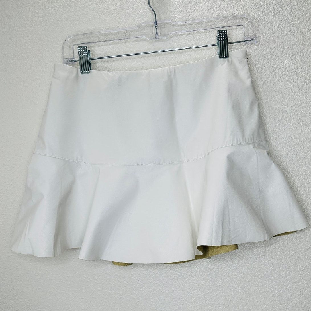 Other NWT Cotton Candy White Flounce Mini Skirt Built-in Shorts M Size 30" / US 8 / IT 44 - 3 Thumbnail