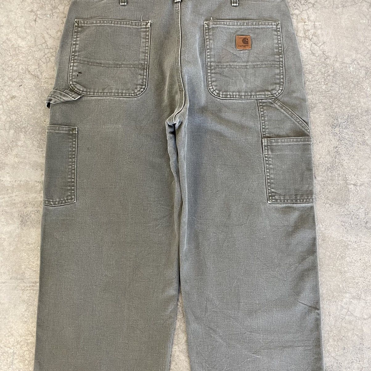 Carhartt × Vintage Vintage Carhartt Faded Moss Green Carpenter Work Pants Size US 36 / EU 52 - 21 Thumbnail