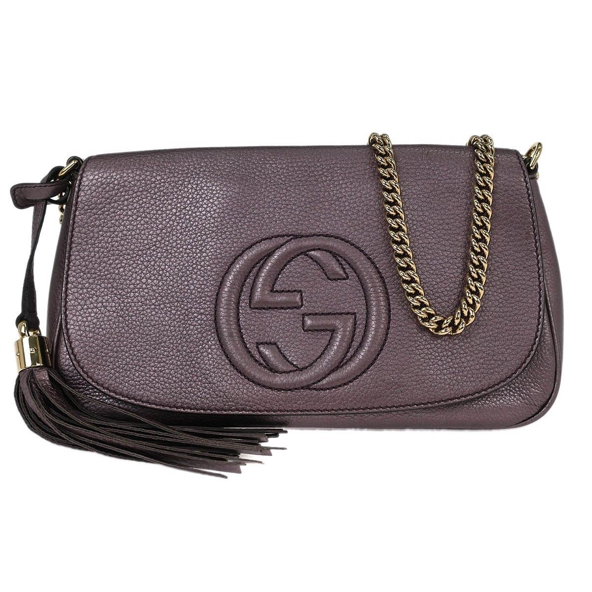Gucci Gucci Soho Chain Crossbody Bag Leather Size ONE SIZE - 1 Thumbnail