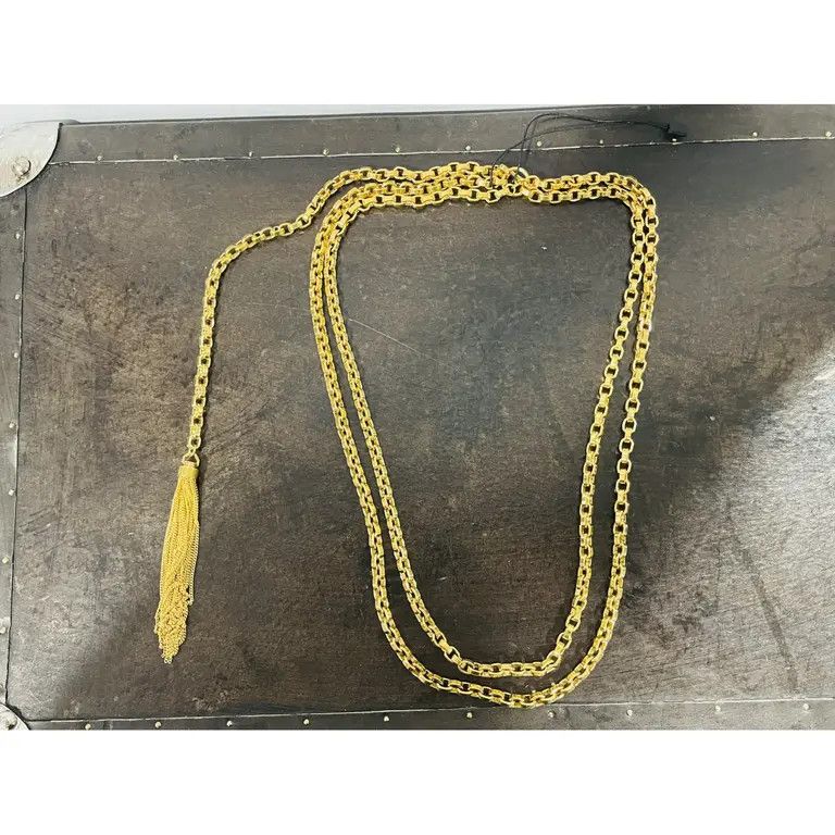 Saint Laurent Paris o1b1hav111124 Size: OS / Collier Double Chaine Necklace Gold Size ONE SIZE - 8 Thumbnail