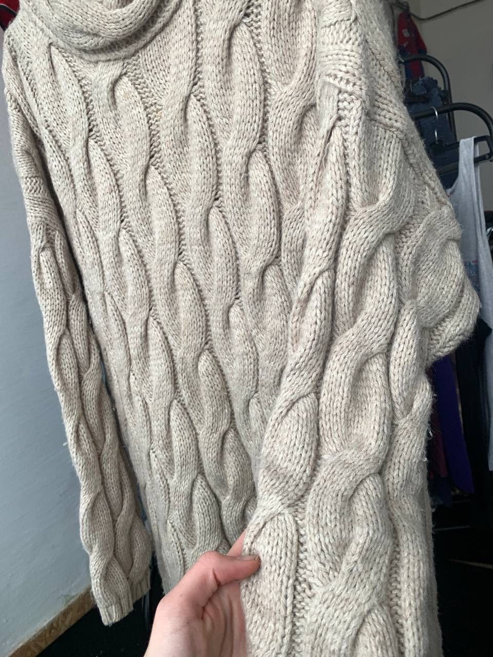 Burberry × Vintage Thomas Burberry Beige Cable Knitted Wool Sweater Size M / US 6-8 / IT 42-44 - 4 Thumbnail