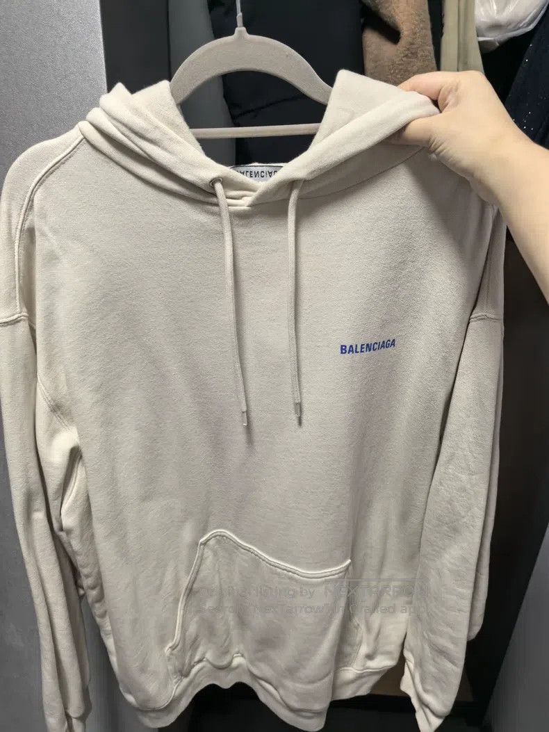 Balenciaga Balenciaga Beige Sweatshirt with Blue Label Size US L / EU 52-54 / 3 - 2 Thumbnail