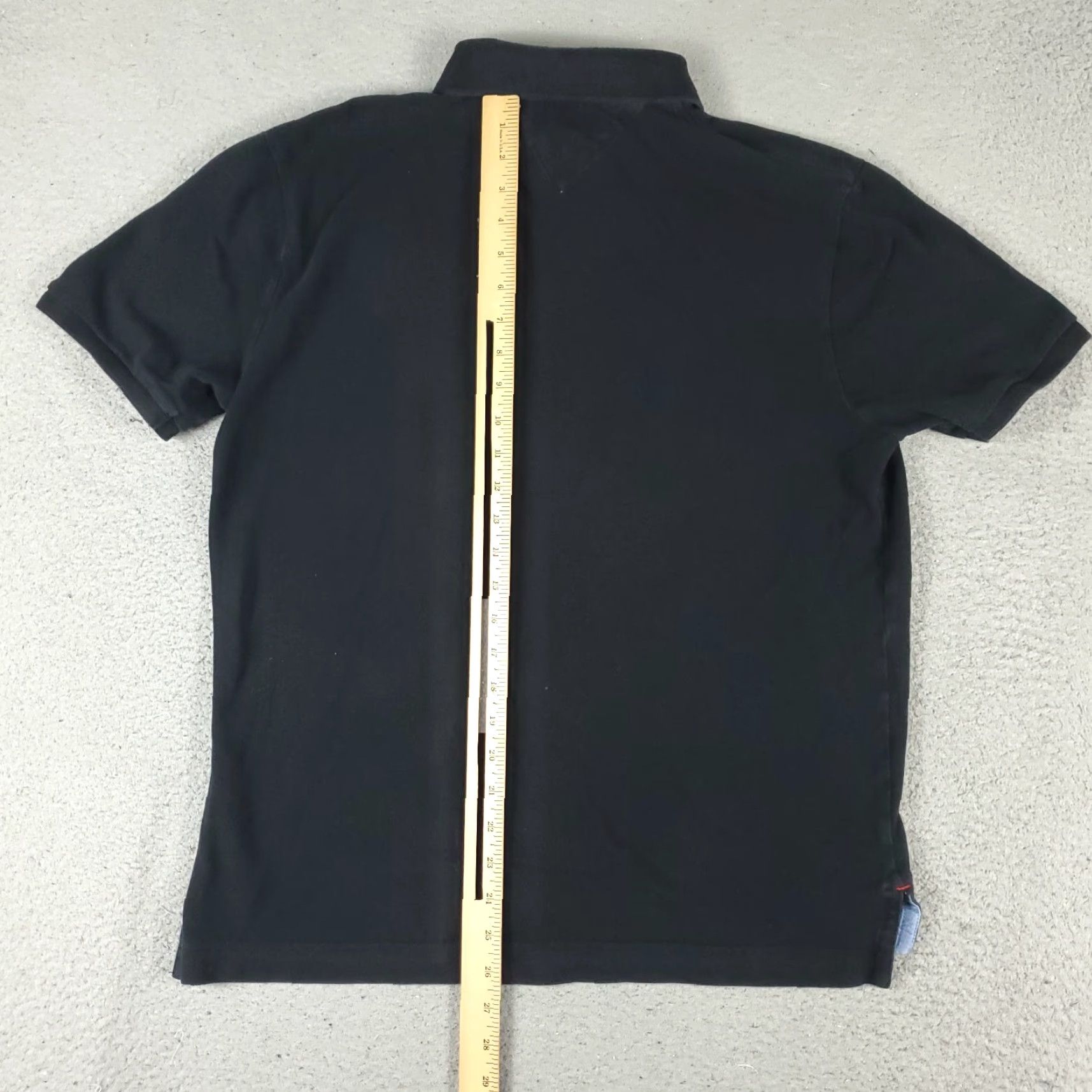 Tommy Hilfiger Tommy Hilfiger Polo Shirt Mens Medium Black Solid Short Sleeve Casual Activewear Size US M / EU 48-50 / 2 - 4 Thumbnail