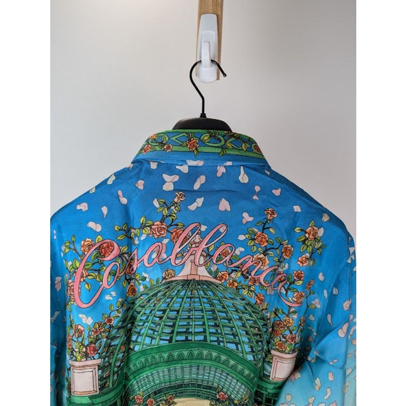 Casablanca o1rshd1 L'Amour En Fleur Long Sleeve Silk Shirt in Multi Size US XL / EU 56 / 4 - 15 Thumbnail