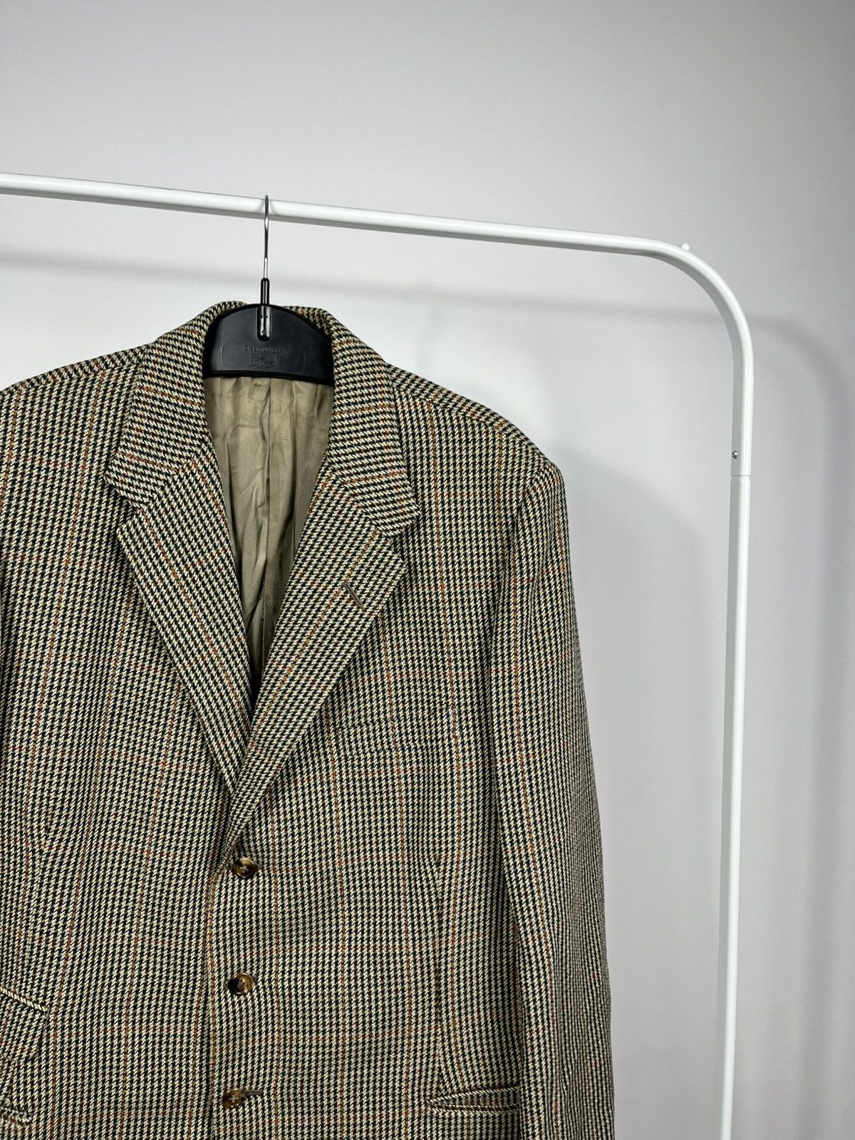 Other Vintage 1963 British Wool Blazer Houndstooth Tailored Size 44R - 3 Thumbnail