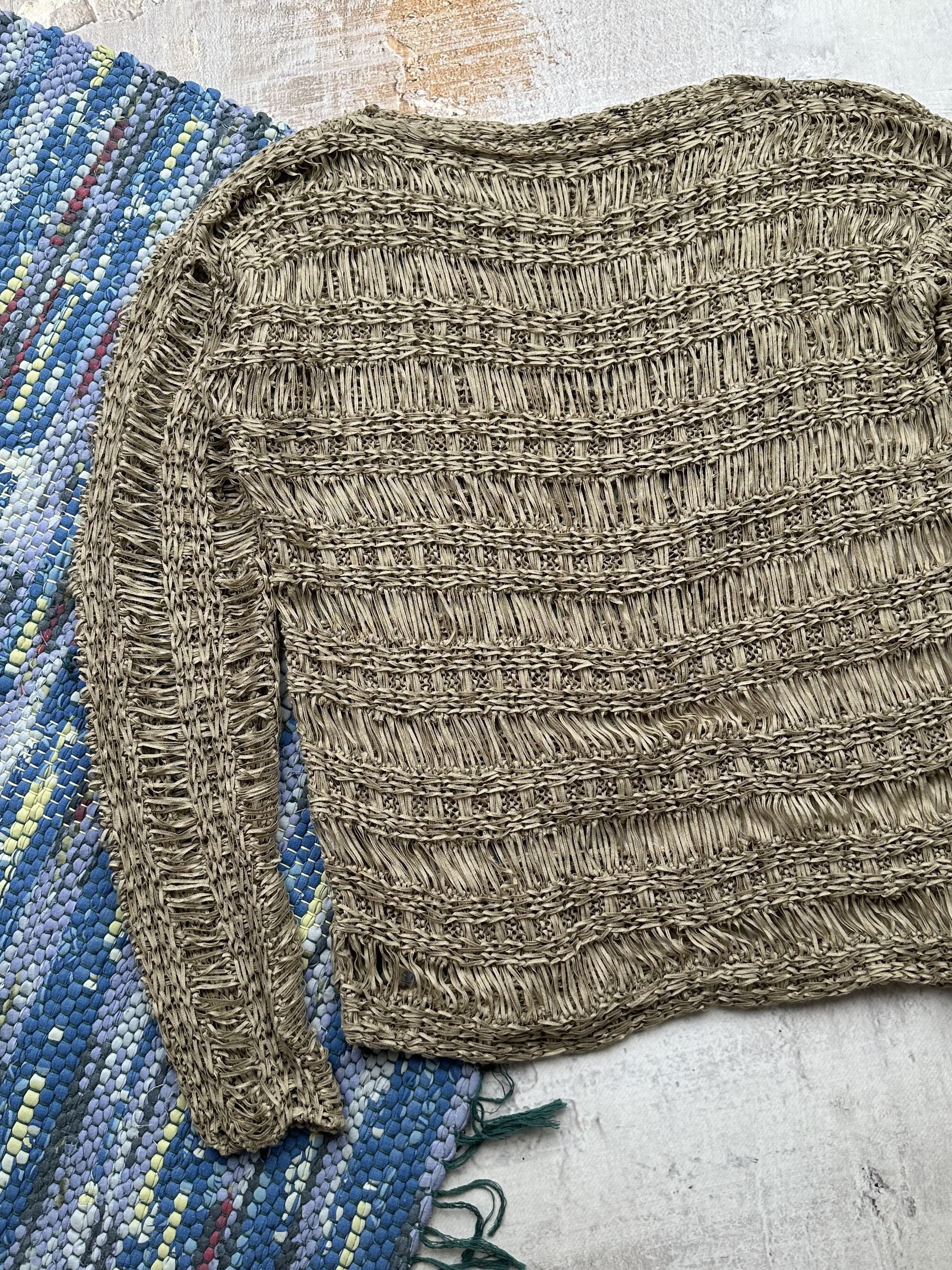 Japanese Brand Vintage Mesh Sweater A253(303) Size US S / EU 44-46 / 1 - 2 Thumbnail
