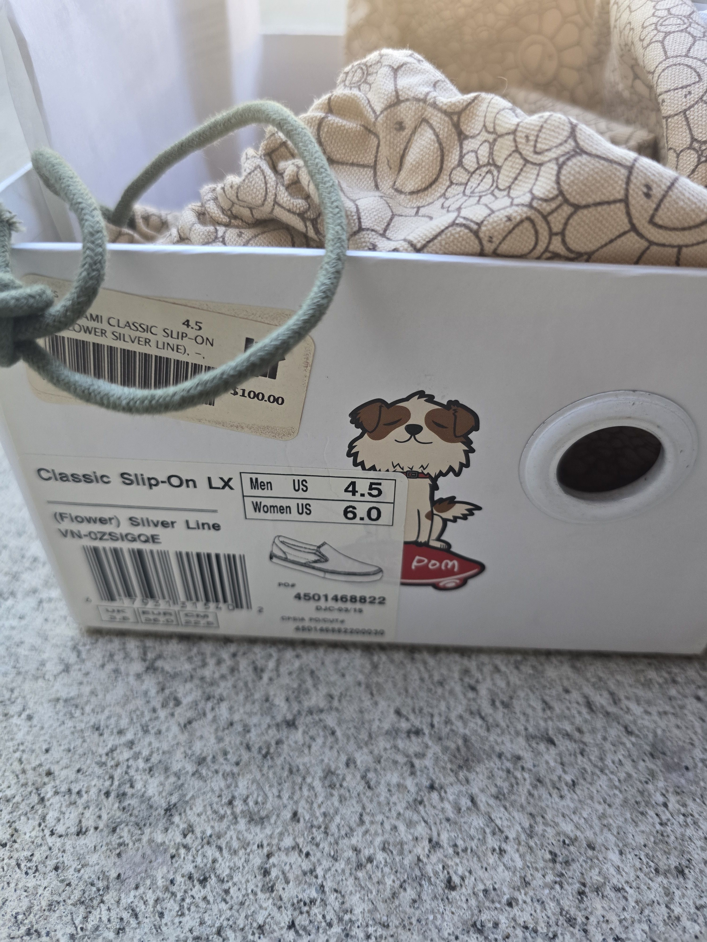 Takashi Murakami × Vans Vans x Takashi Murakami Silver Flower Slip-on US 4.5 Size US 4.5 / IT 34.5 - 4 Thumbnail