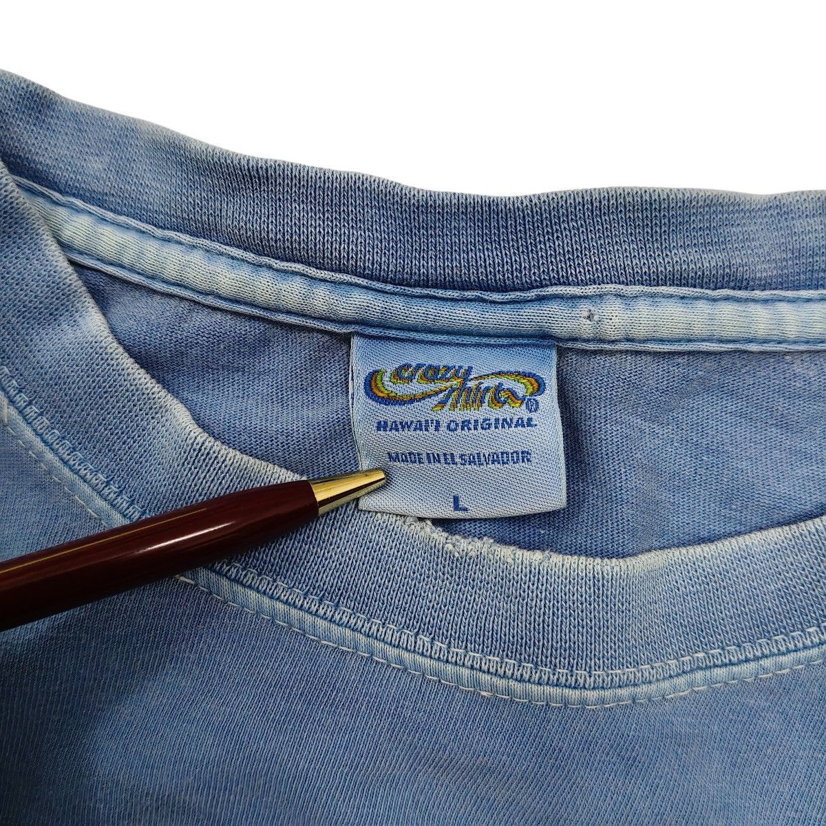Vintage Vintage Y2K Crazy Shirts Blue Hawaii Dyed Long Sleeve Tee Size US L / EU 52-54 / 3 - 9 Thumbnail