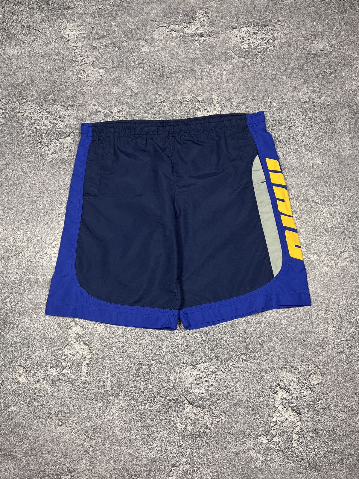 Nike × Vintage Vintage 90s Nylon Nike Big Swoosh Logo Drill Y2K Shorts Size US 34 / EU 50 - 2 Thumbnail