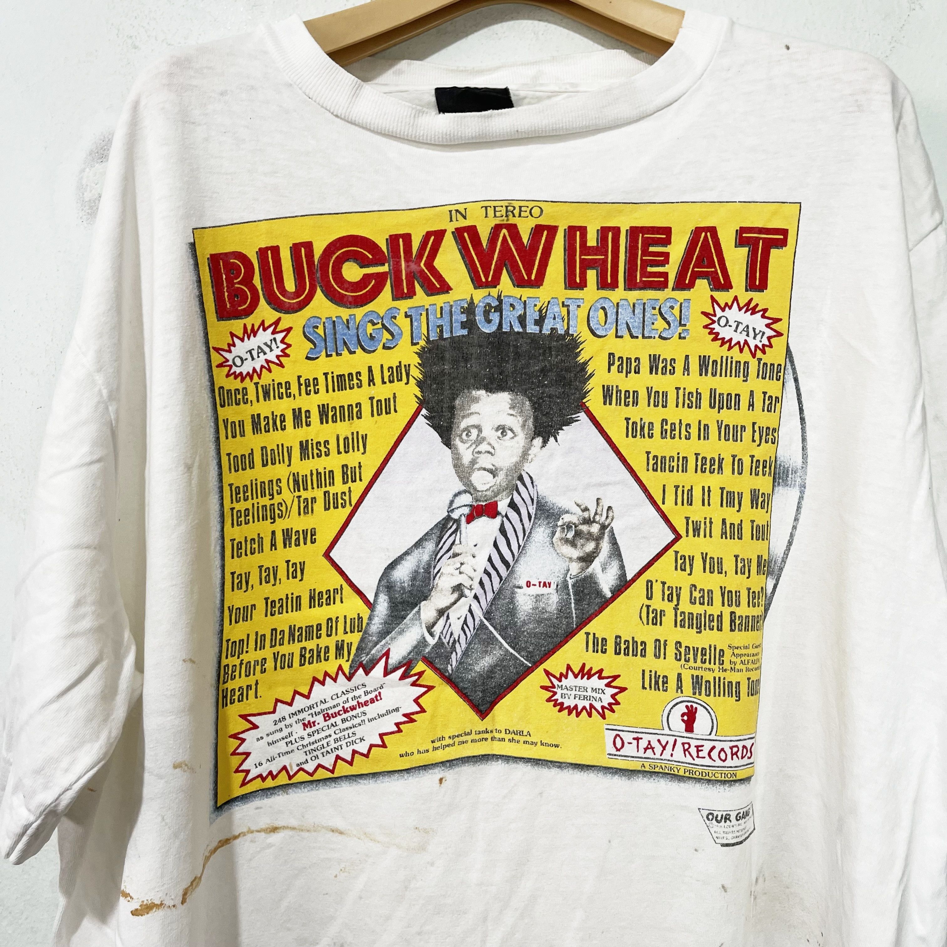 Vintage Vintage 90s Buckwheat Little Rascals T-shirt Size US XL / EU 56 / 4 - 2 Thumbnail