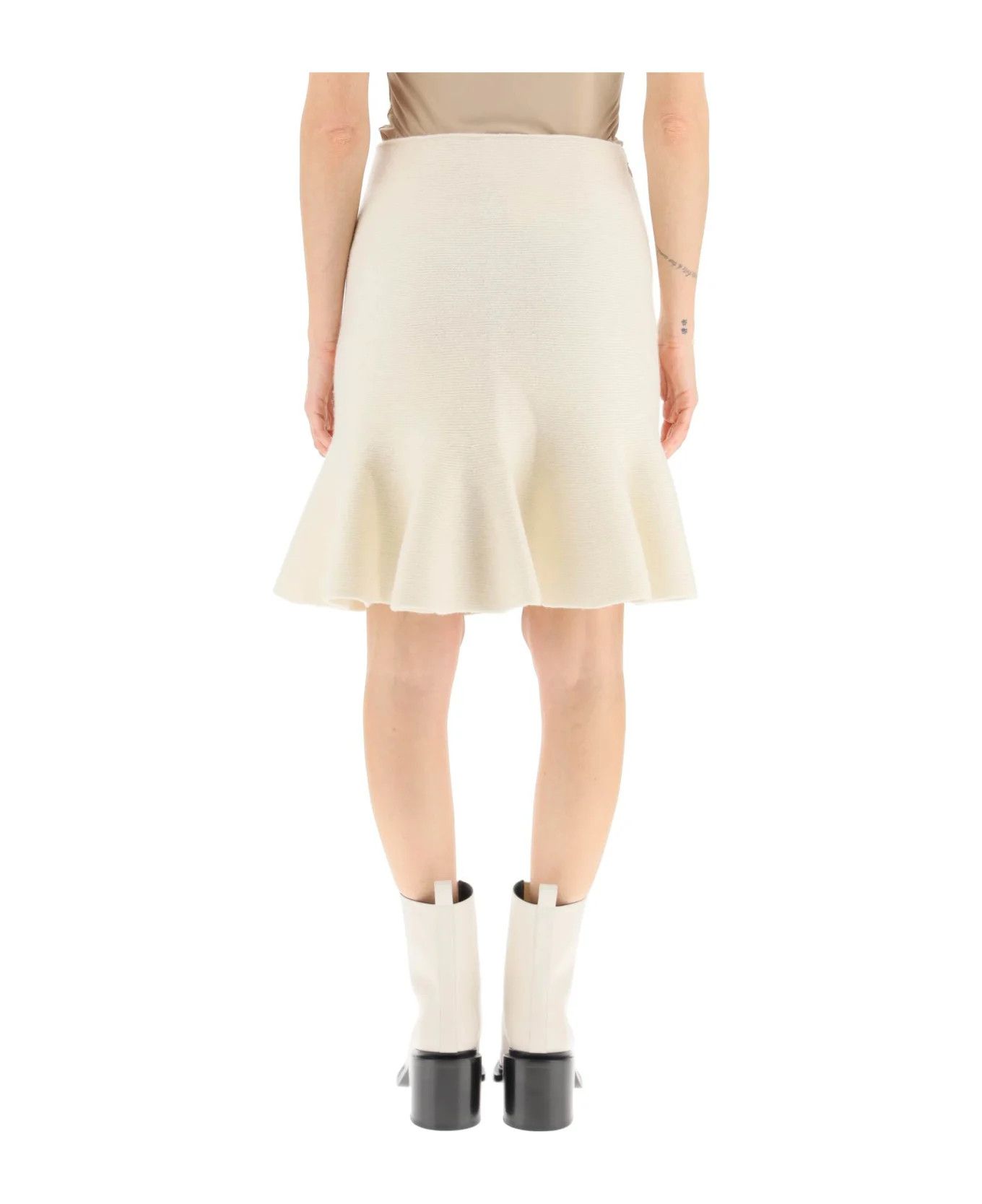 Jil Sander o1y1025 Mini Skirt in Ivory Size 25" / US 0 / IT 36 - 3 Thumbnail