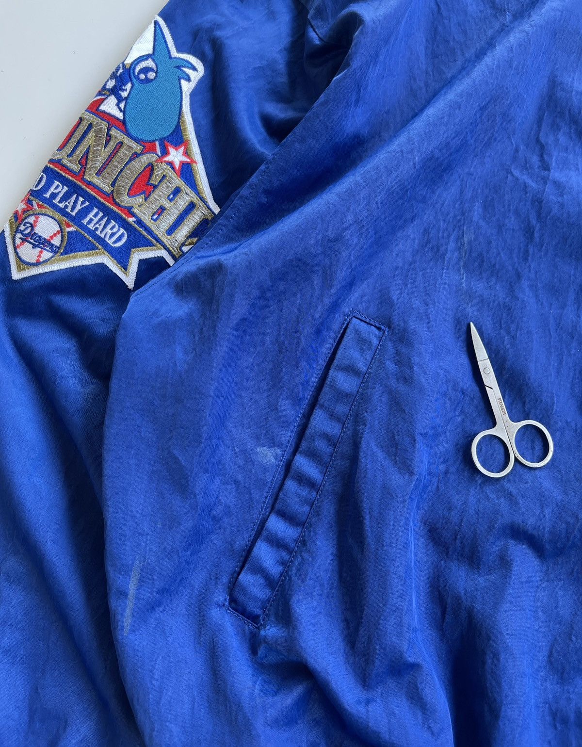 Vintage 90s Descente Chunichi Dragon Nylon Bomber Jacket Size US XL / EU 56 / 4 - 8 Thumbnail