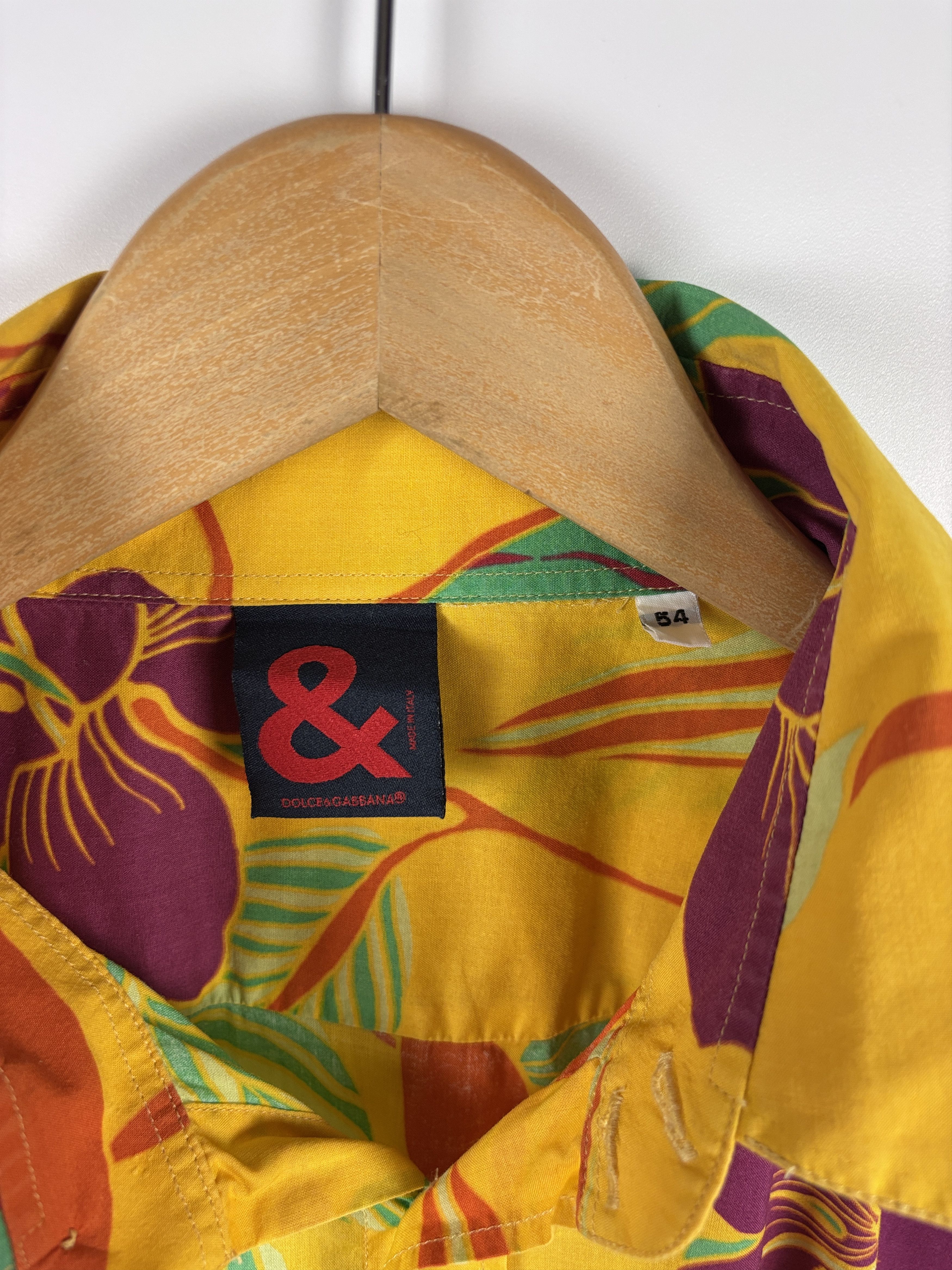 Dolce & Gabbana × Vintage Dolce & Gabbana Hawaiian Floral Short Sleeve Button Shirt 54 Size US L / EU 52-54 / 3 - 6 Thumbnail