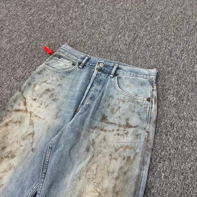 Acne Studios Acne Studios Mud Dyed Distressed Wide Leg Denim Pants Size US 30 / EU 46 - 3 Thumbnail