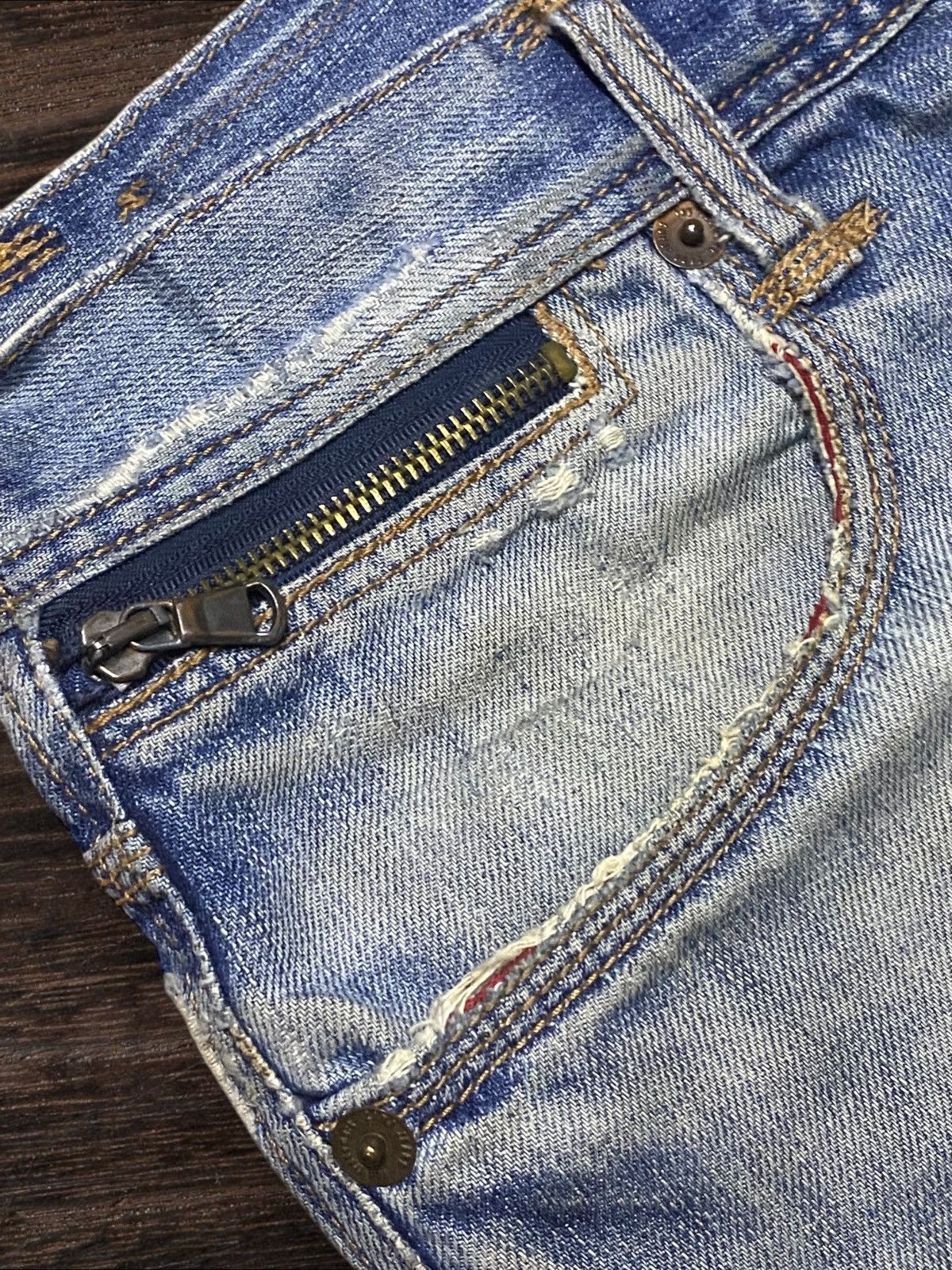 Rhude × Zara Vintage Reg Trademark Zara Jeans Distressed Loose Jeans Size US 33 - 10 Thumbnail