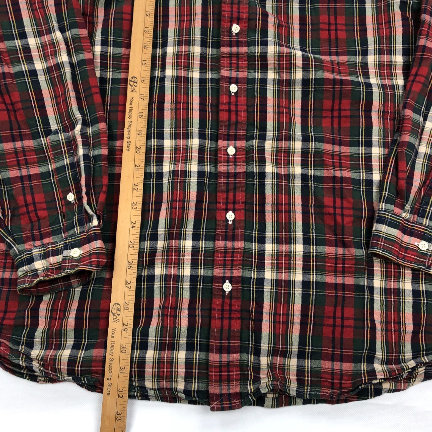 Polo Ralph Lauren Polo Ralph Lauren Shirt 3XB Button-Down Plaid Long Sleeve Men Red Green Blue Cream Logo Embroidered Cotton Casual Classic Preppy 3XB Mens Shirt Size US XXL / EU 58 / 5 - 5 Thumbnail