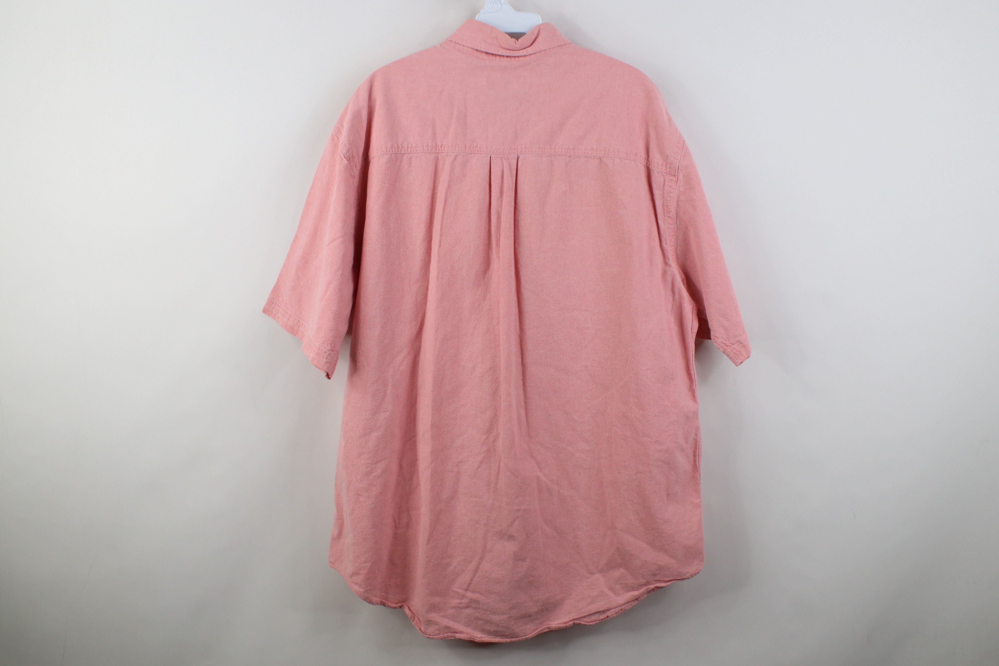 Lands' End Vintage 90s Lands End Short Sleeve Collared Button Shirt Size US L / EU 52-54 / 3 - 11 Thumbnail