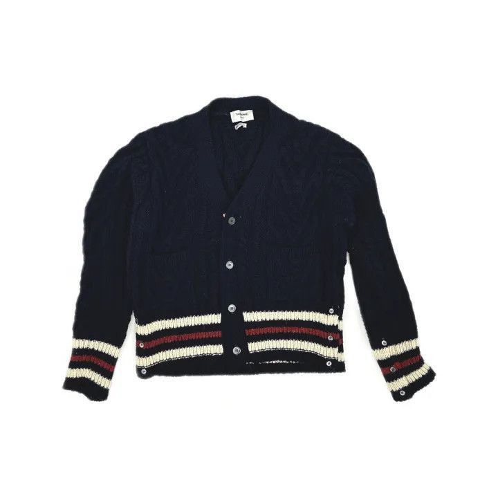 Thom Browne Thom Browne Wool Cardigan for Men in Blue -2507 Size US L / EU 52-54 / 3 - 1 Thumbnail
