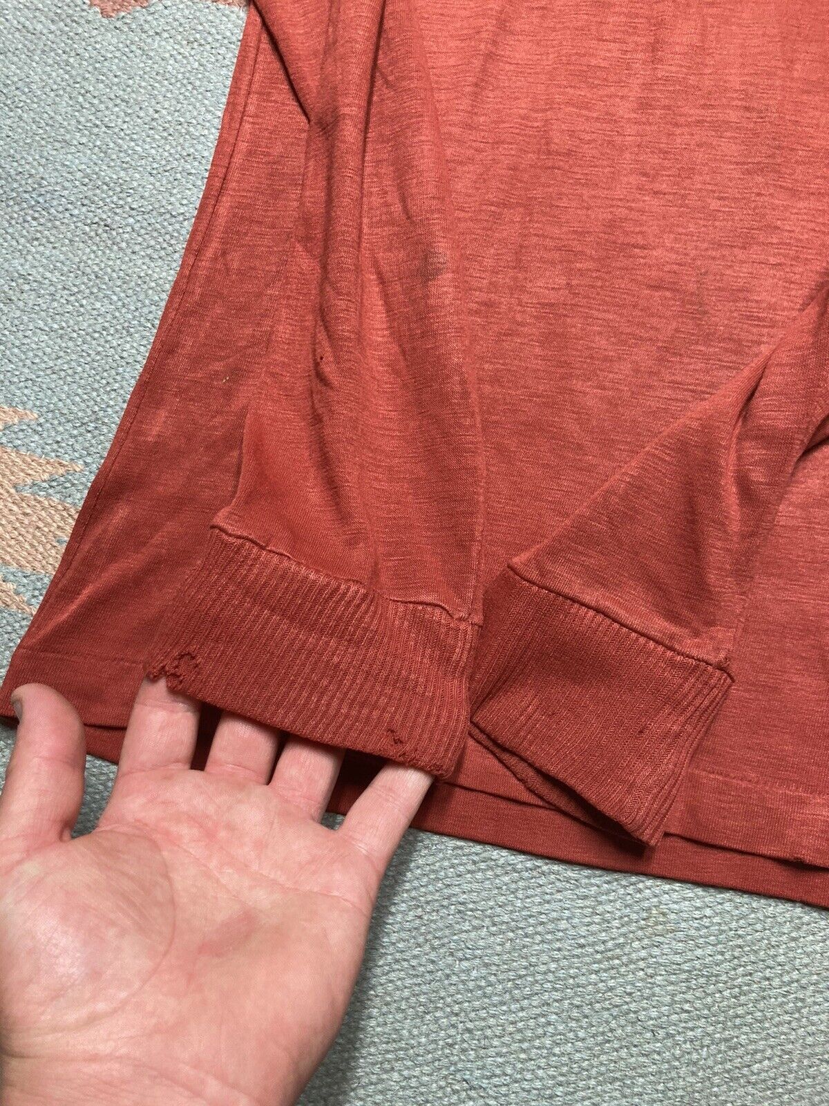 Vintage Vintage 70s turtleneck shirt acrylic soft burnt orange M Size US M / EU 48-50 / 2 - 3 Thumbnail