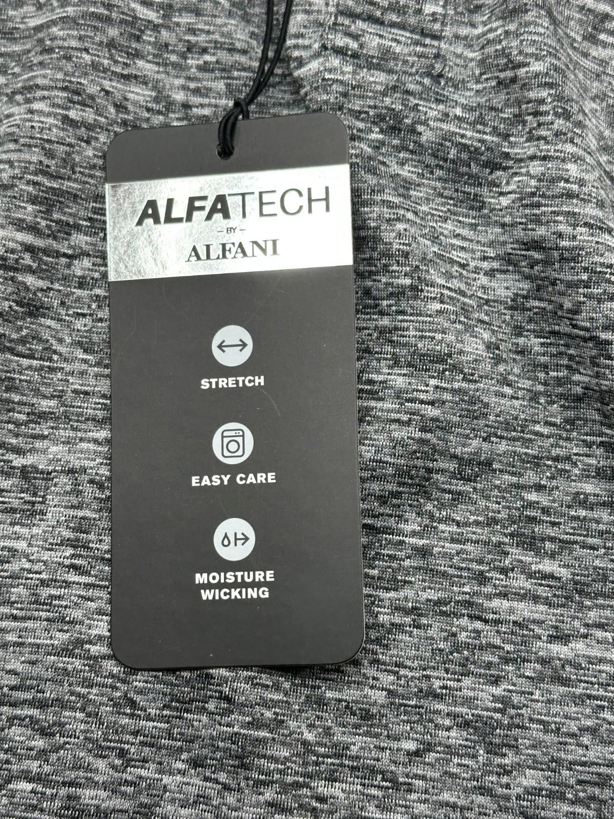 Alfani Alfani Stretch 1/4 Button Moisture Wicking Polo Shirt Gray S Size US S / EU 44-46 / 1 - 5 Thumbnail