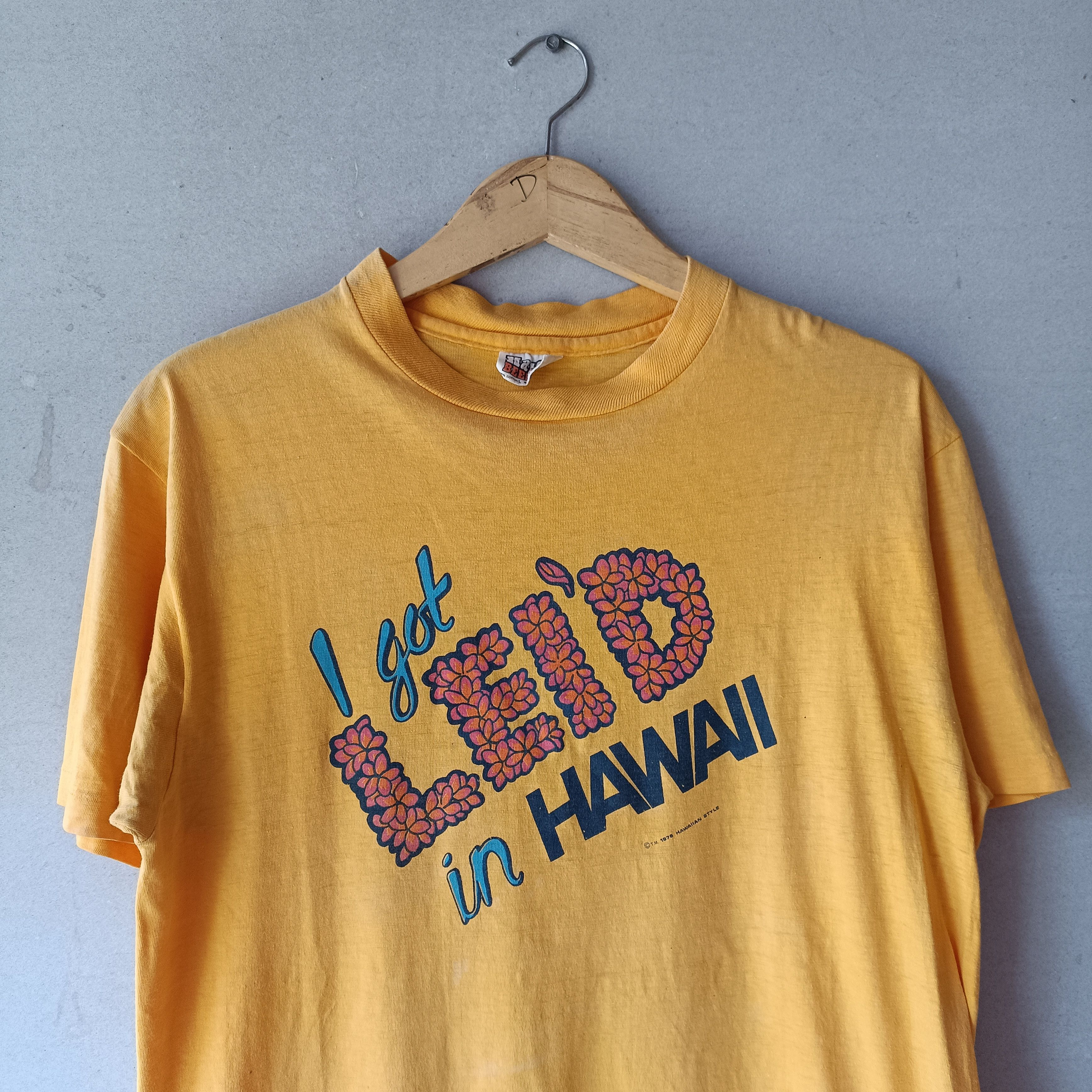 Vintage Vintage Hanes ©1978 - Hawaii Shirt Hawaiian Single Stitch Size US L / EU 52-54 / 3 - 2 Thumbnail
