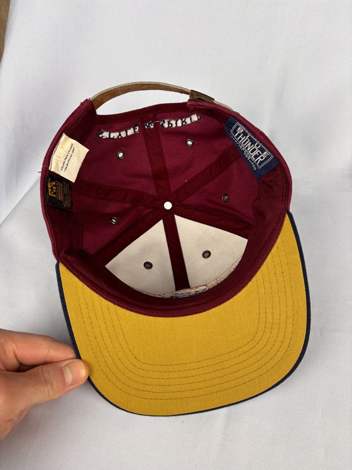 Formula 1 VTG Formula 1 Grand Prix Classic Leather Strap 80s Cap Size ONE SIZE - 10 Thumbnail