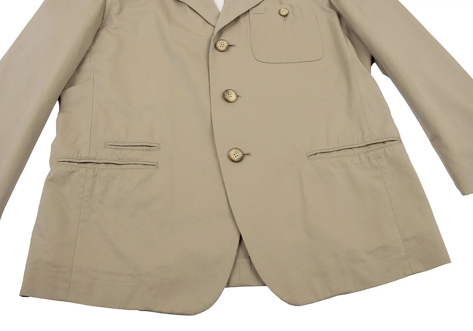 Issey Miyake Cotton Multi-Pocket Design Jacket in Beige, Size S Size US S / EU 44-46 / 1 - 11 Thumbnail