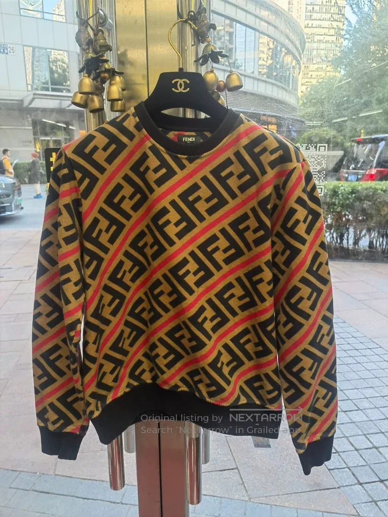 Fendi Fendi FF monogrammed full-print hooded sweatshirt Size US S / EU 44-46 / 1 - 4 Thumbnail