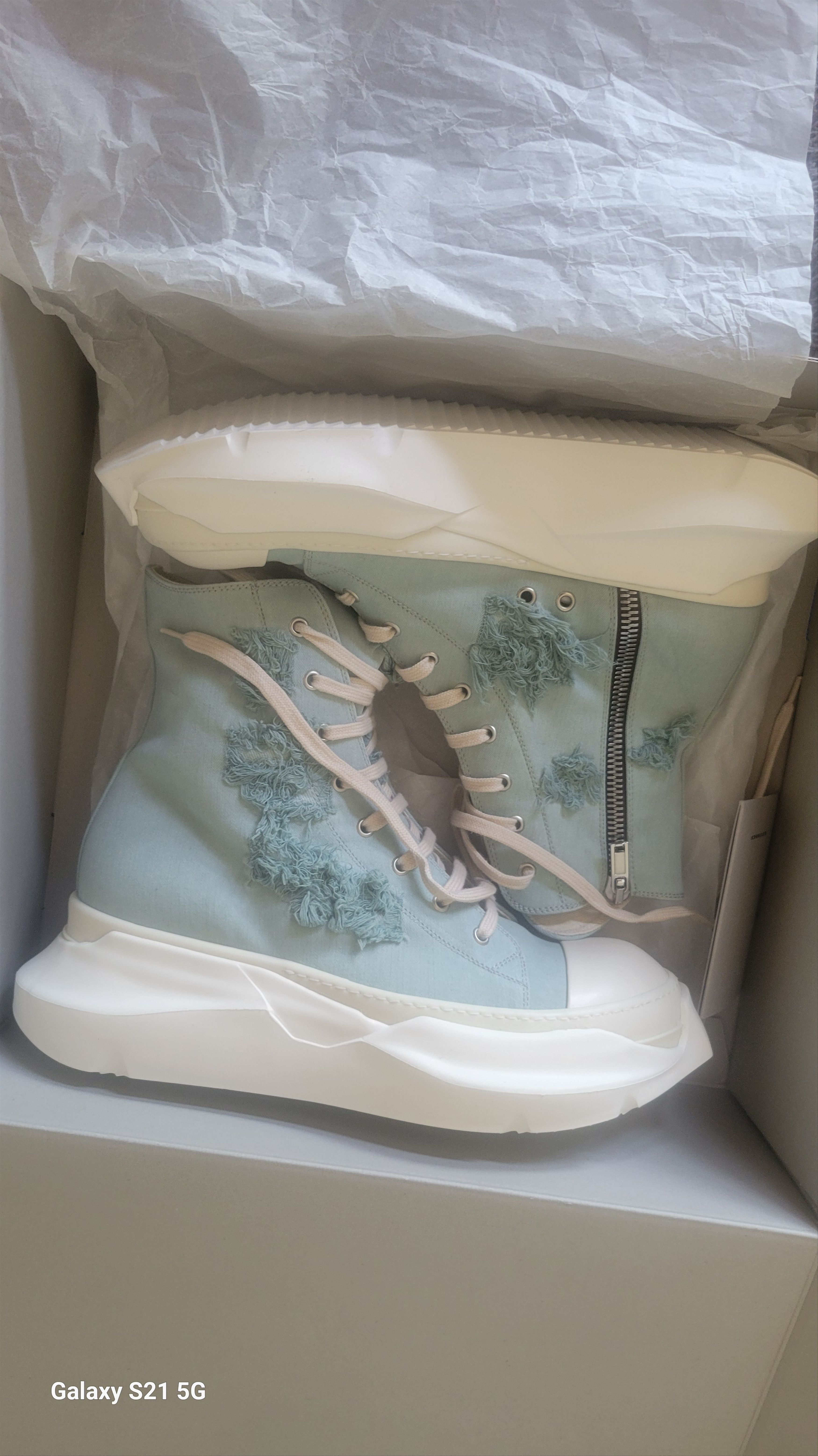 Rick Owens × Rick Owens Drkshdw Aqua Slash Abstract Ramones