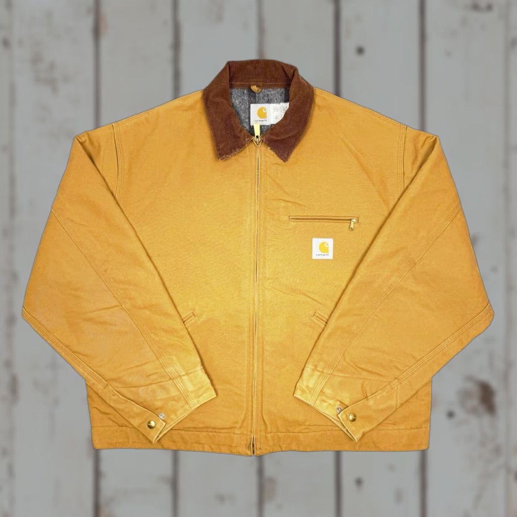 Carhartt VINTAGE Carhartt Detroit J01 Jacket Mid-Length Work Jacket Brown Blanket Lined Size 52 USA Mens Jacket Size US L / EU 52-54 / 3 - 1 Thumbnail
