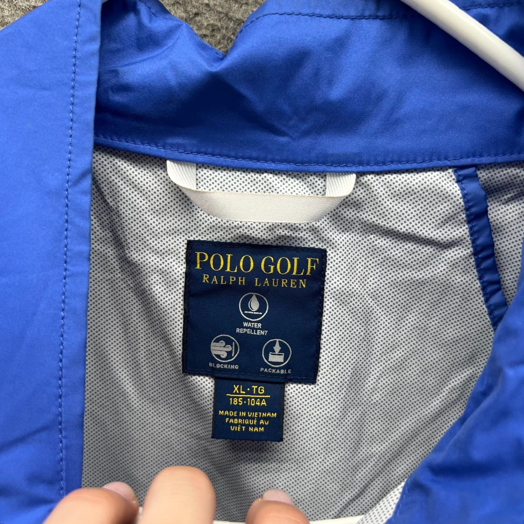 Polo Ralph Lauren VINTAGE Polo Ralph Lauren Jacket XL Men Blue Water Repellent PGA League Packable Windbreaker Golf Shirt jacket Size US XL / EU 56 / 4 - 5 Thumbnail
