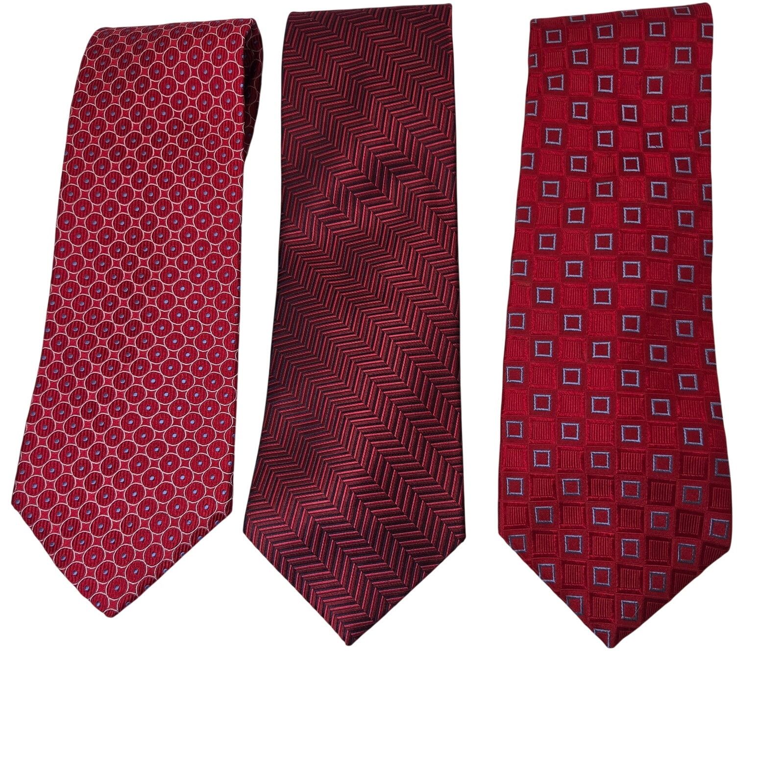 Tommy Hilfiger Tommy Hilfiger Silk Tie Lot 3 Red USA Classic 3.75 Size ONE SIZE - 1 Thumbnail
