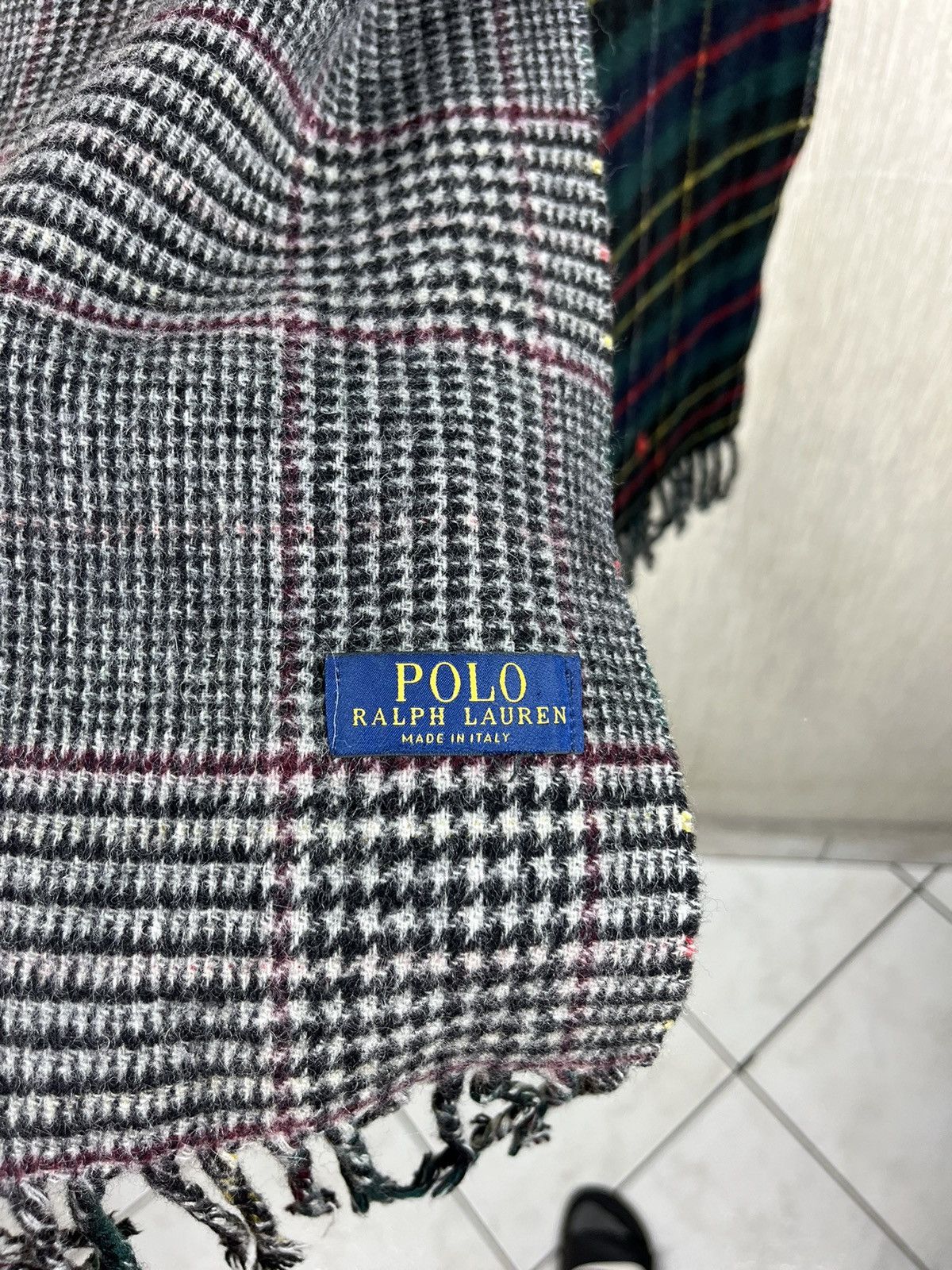 Polo Ralph Lauren × Ralph Lauren Polo Ralph Lauren Italian wool checked scarf muffler luxury Size ONE SIZE - 13 Thumbnail