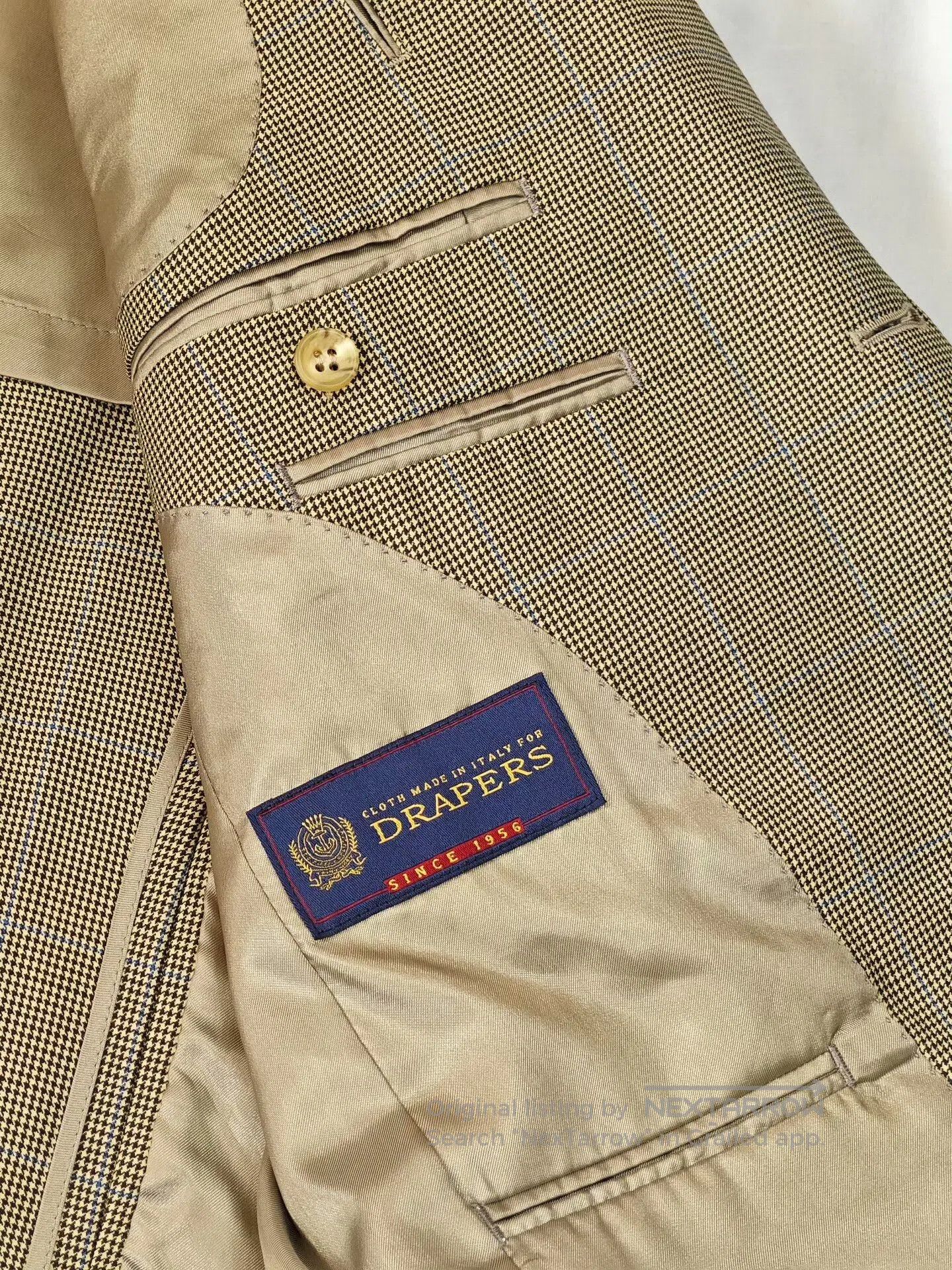 Japanese Brand Custom Italian Wool Blend Suit Jacket. Size US L / EU 52-54 / 3 - 7 Thumbnail