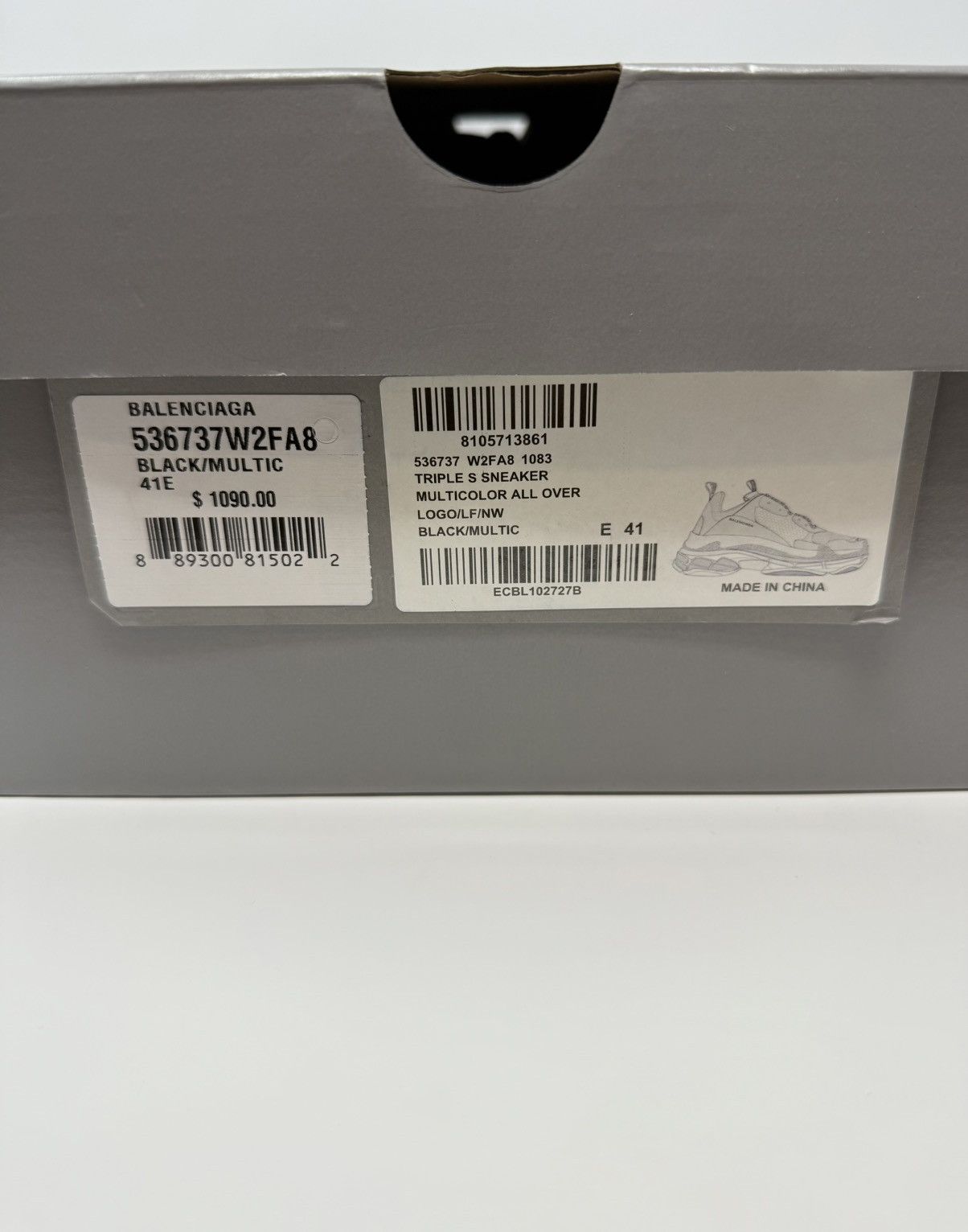 Balenciaga Balenciaga Triple S All Over Logo Sneaker Black/Multi Size US 8 / EU 41 - 9 Thumbnail