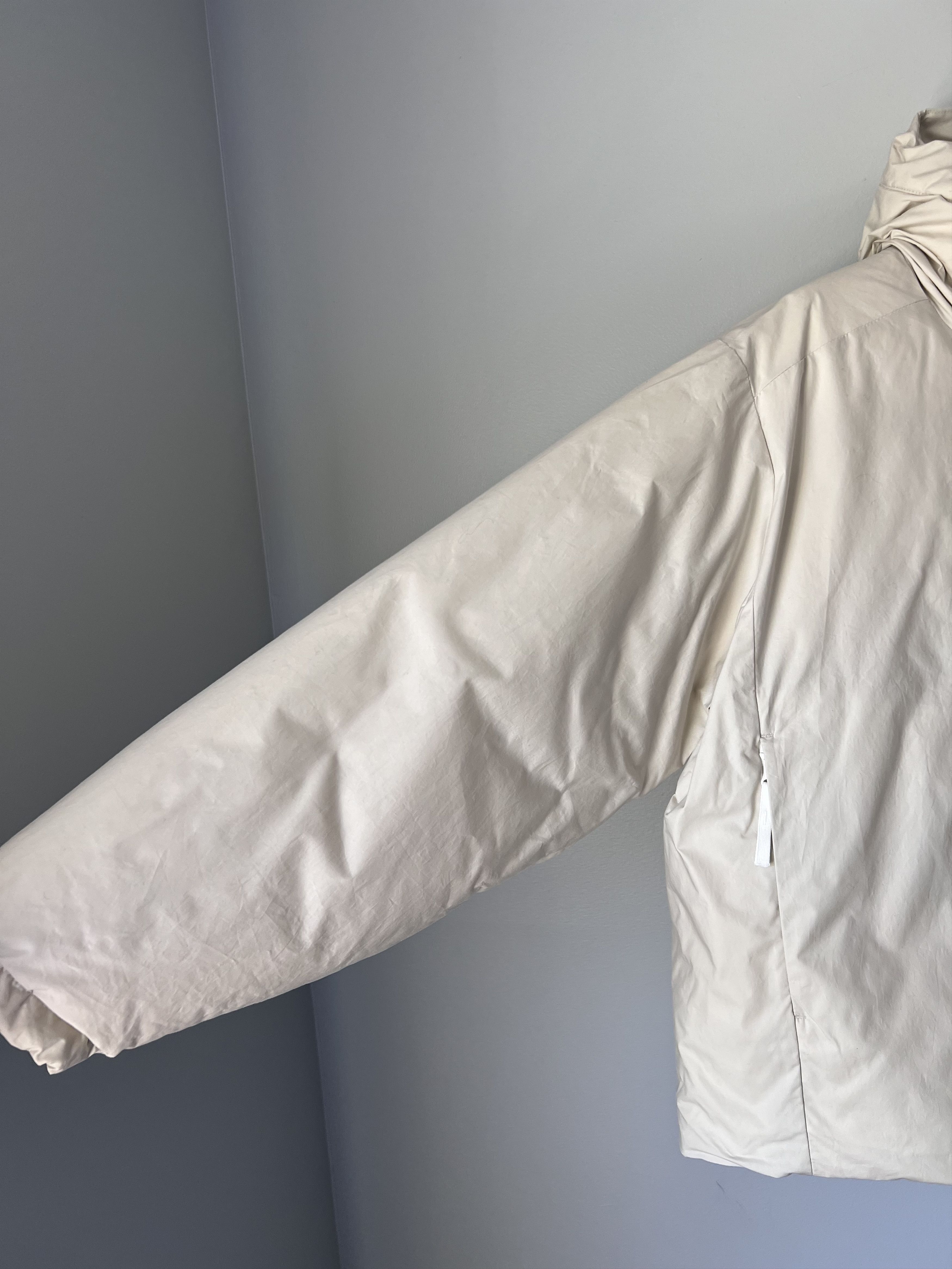 Stone Island Stone Island Marina Rubber Wax Poplin Down Coat in White Size US XL / EU 56 / 4 - 4 Thumbnail