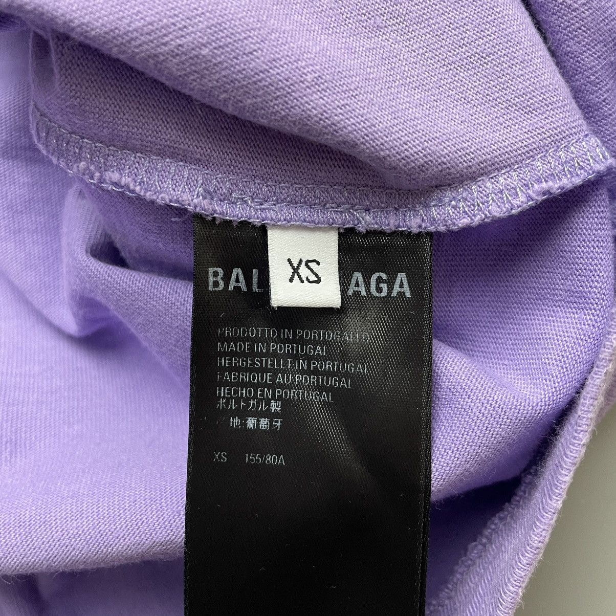 Balenciaga Balenciaga Violet Logo Print Oversized T Shirt Size US XS / EU 42 / 0 - 6 Thumbnail