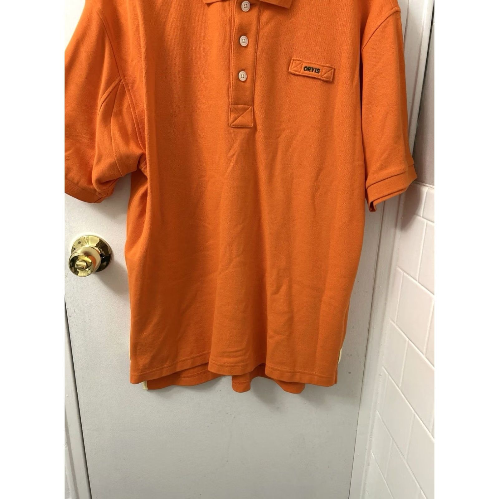 Orvis Orvis Polo Shirt Mens Size M Orange Cotton Short Sleeve S/S Piqué Logo Embroidered Fly Fishing Casual, Workwear Size US M / EU 48-50 / 2 - 3 Thumbnail