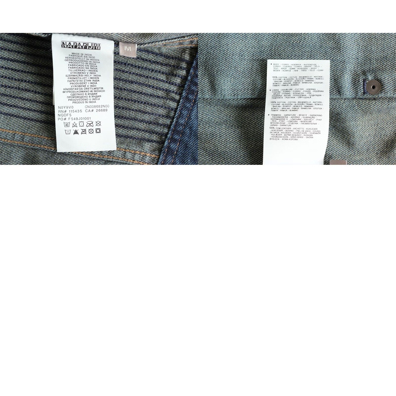 Napapijri Napapijri Denim Jacket Men M Full Zip Biker Denim Jacket blue Size M Regular Mens Size US M / EU 48-50 / 2 - 8 Thumbnail