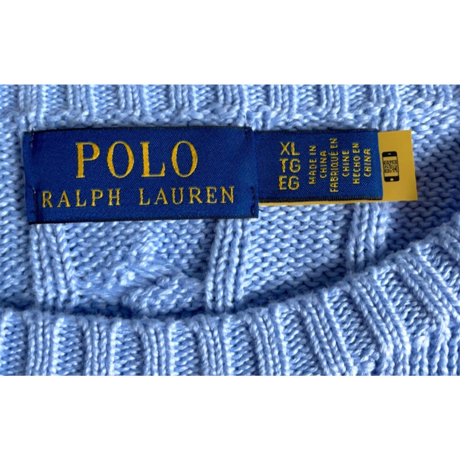 Polo Ralph Lauren Polo Ralph Lauren Sweater Men XL Blue Cable Knit 100% Cotton Crewneck Size US XL / EU 56 / 4 - 3 Thumbnail