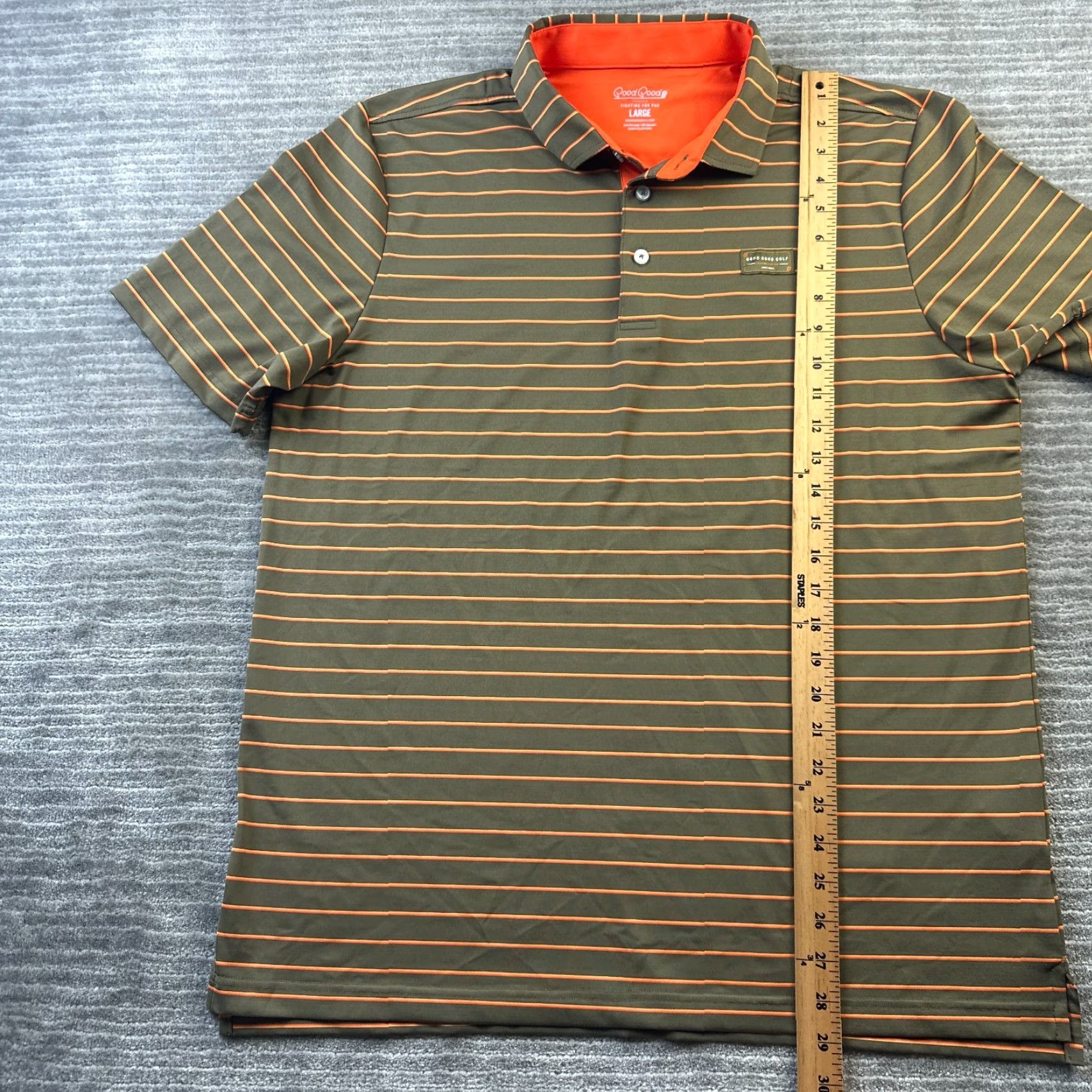 Vintage Good Good Polo Shirt Mens Large Green Orange Performance Logo Golf Size US L / EU 52-54 / 3 - 8 Thumbnail