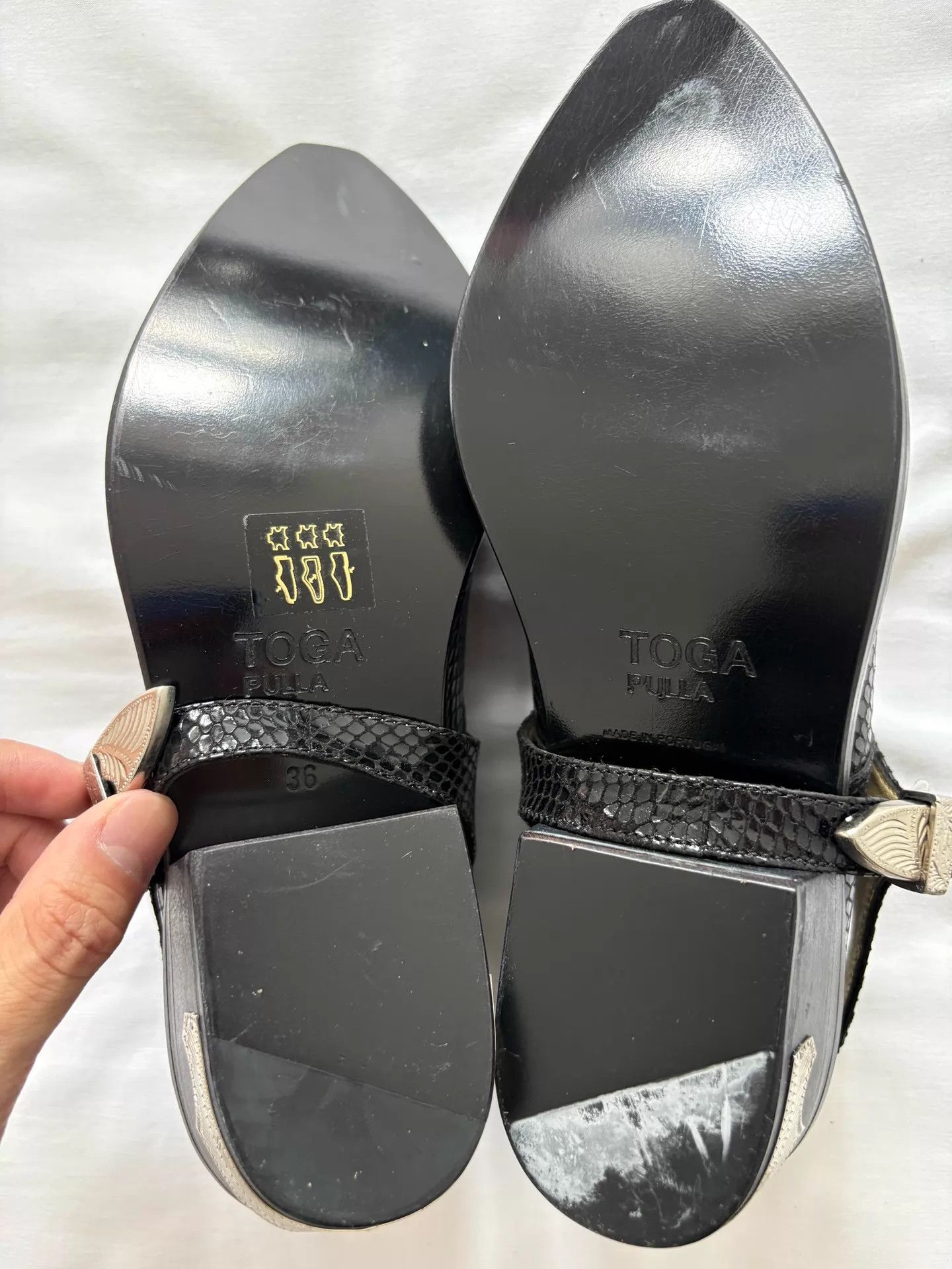 Toga Toga Pulla Snake Strap Rivet Mule 36 Near New Size US 5.5 / IT 35.5 - 9 Thumbnail