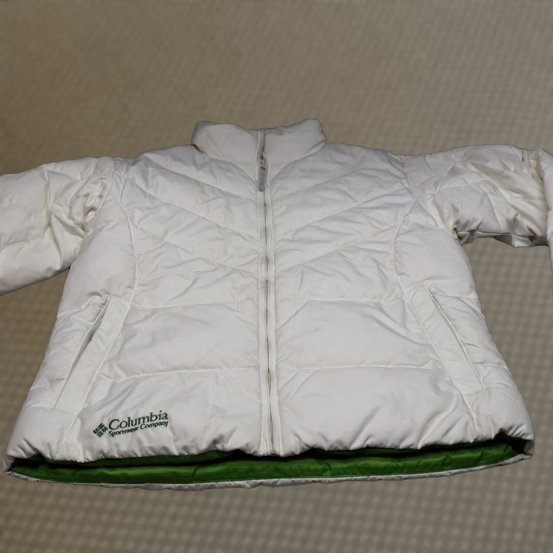 Vintage Columbia Womens Large White Down Insulated Puffer Jacket Size L / US 10 / IT 46 - 1 Thumbnail