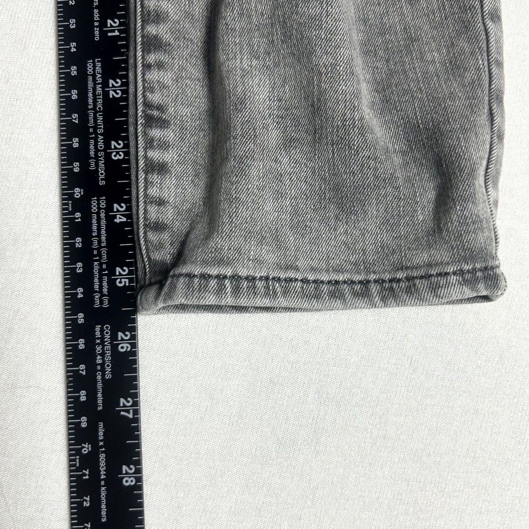 Express Express Jeans Express Skinny High Rise Ultra Stretch Size L Short Stone Gray Wash Denim Women’s Stretch Jeans Size 36" / US 14 / IT 50 - 7 Thumbnail