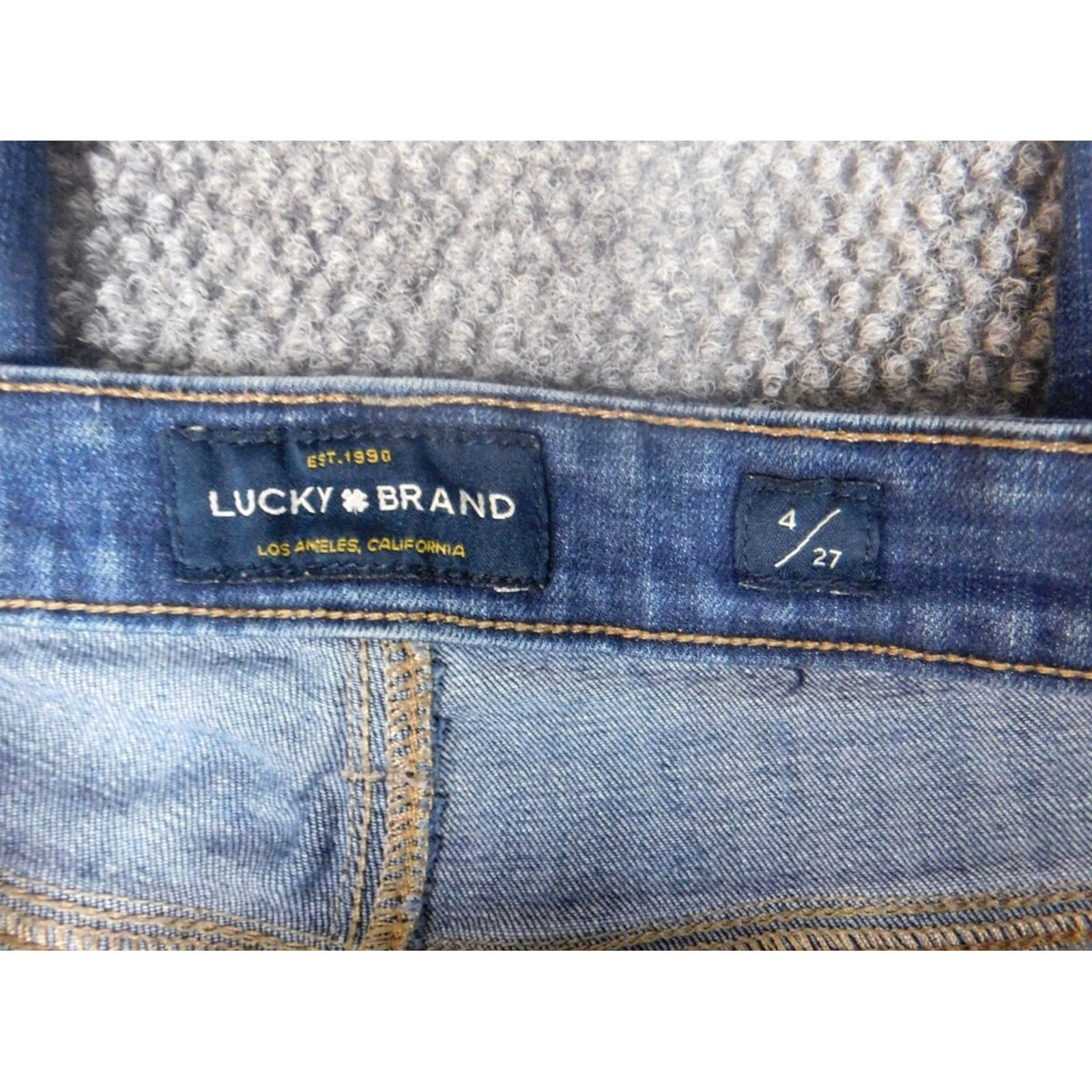 Lucky Brand Lucky Brand Jeans Womens 4 Blue Skinny Ava Denim Stretch Classic Regular Inseam 28in Zipper Button Fly Womens Jeans Size 27" / US 4 / IT 40 - 3 Thumbnail