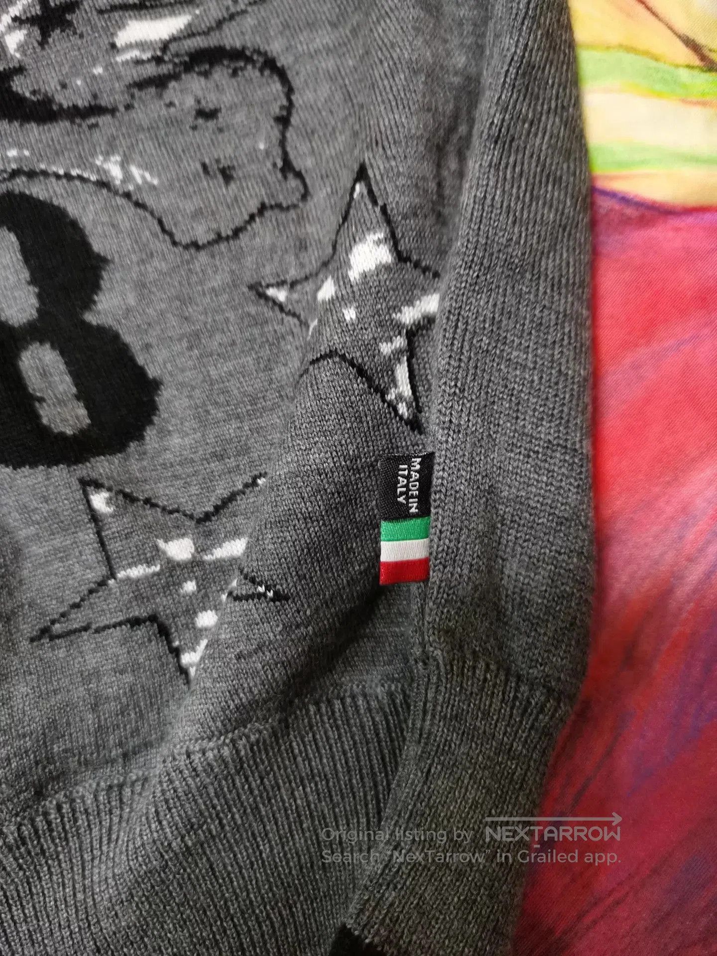 Philipp Plein Philipp Plein PP Skull V-Neck Wool Sweater. Size US M / EU 48-50 / 2 - 4 Thumbnail