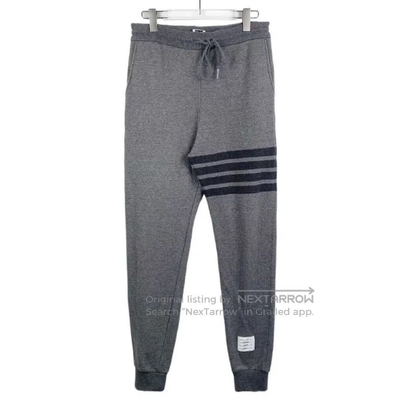Thom Browne Thom Browne size 2 Gray Cotton Cuffed Sport Pants Size US 28 / EU 44 - 1 Thumbnail