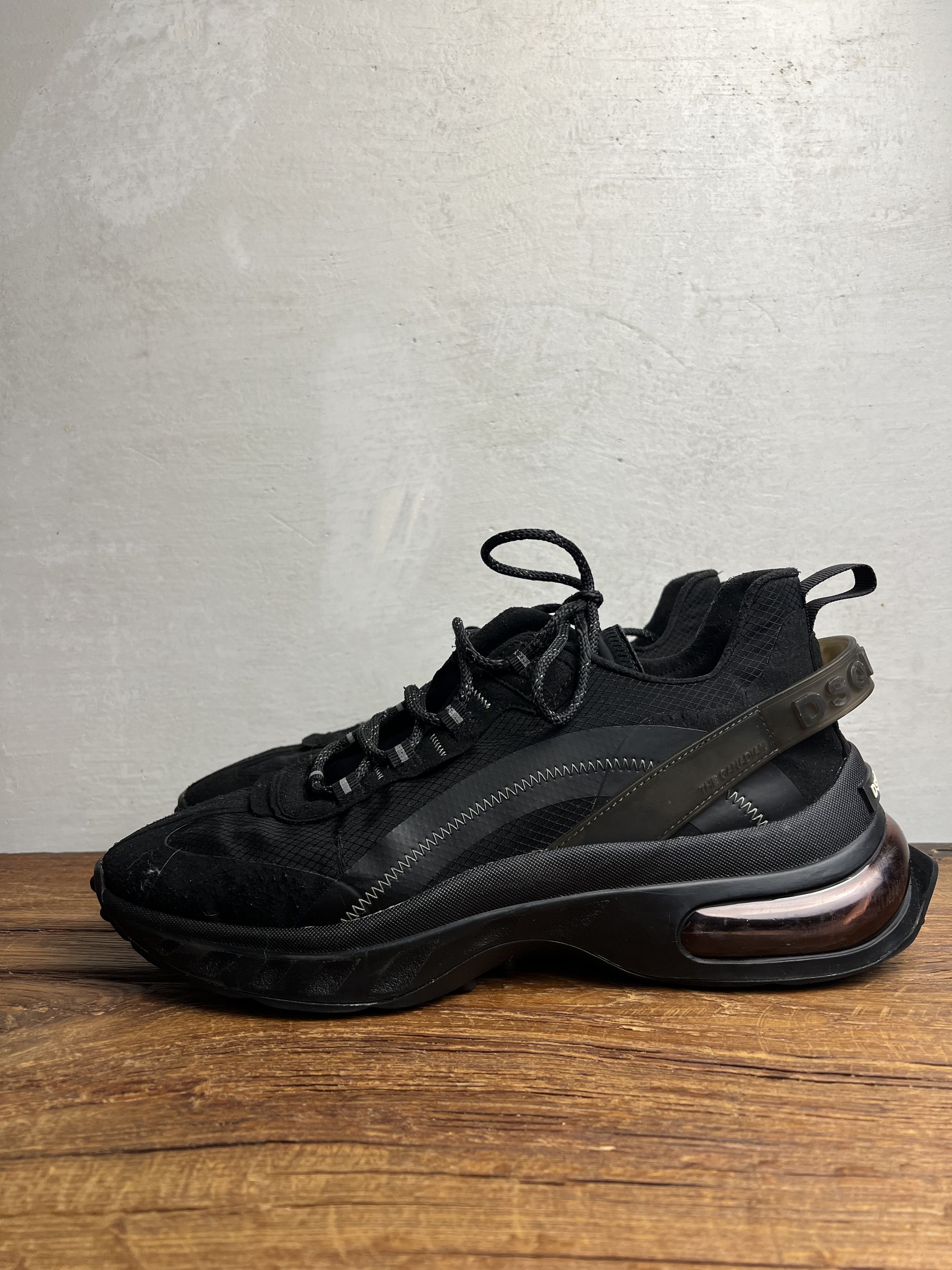 Dsquared2 Dsquared2 Black Bubble Sneakers Size US 12 / EU 45 - 1 Thumbnail