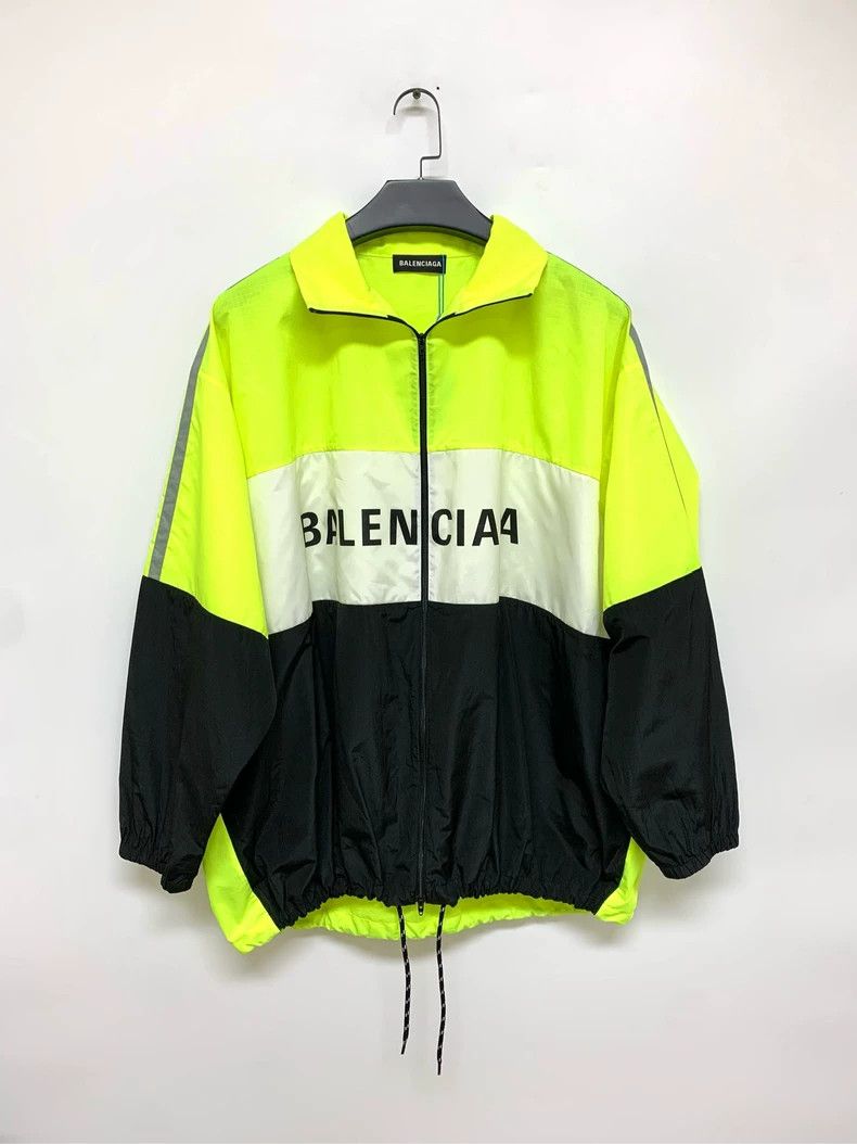 Balenciaga Neon Yellow Paneled Jacket dmc